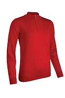 g.AMIRA Quarter Zip Merino Lightweight Golf Sweater - Garnet