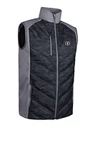 s.THE OPEN ANDORRA The Open Padded Bonded Thermal Golf Gilet - Black Camo/Gunmetal