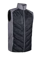 s.ANDORRA Padded Bonded Thermal Golf Gilet - Black Camo/Gunmetal