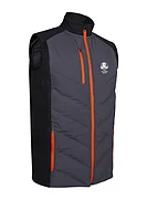 s.RYDER CUP ANDORRA Ryder Cup Padded Bonded Thermal Golf Gilet - Charcoal/Black/Inferno