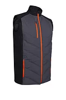 s.ANDORRA Padded Bonded Thermal Golf Gilet - Charcoal/Black/Inferno