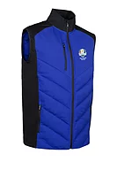 s.RYDER CUP ANDORRA Ryder Cup Padded Bonded Thermal Golf Gilet - Electric Blue/Black
