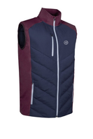 s.THE OPEN ANDORRA The Open Padded Bonded Thermal Golf Gilet - Navy/Mulberry/Silver