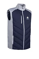 s.RYDER CUP ANDORRA Ryder Cup Padded Bonded Thermal Golf Gilet - Navy/Silver