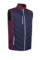 s.ANDORRA SALE Padded Bonded Thermal Golf Gilet Sale - Navy/Mulberry/Silver