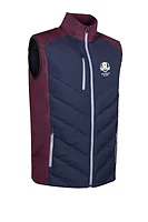 s.RYDER CUP ANDORRA Ryder Cup Padded Bonded Thermal Golf Gilet - Navy/Mulberry/Silver