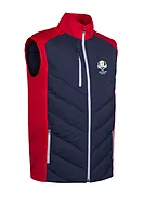s.RYDER CUP ANDORRA Ryder Cup Padded Bonded Thermal Golf Gilet - Navy/Red/Silver