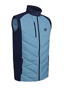 s.THE OPEN ANDORRA The Open Padded Bonded Thermal Golf Gilet - Pacific Blue/Navy