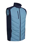 s.ANDORRA Padded Bonded Thermal Golf Gilet - Pacific Blue/Navy