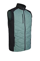 s.ANDORRA Padded Bonded Thermal Golf Gilet - Pine Green Terrain/Black