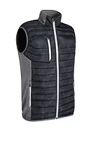s.ANTON SALE Full Zip Padded Performance Golf Gilet Sale - Black Camo/Gunmetal/Silver