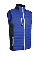 s.ANTON SALE Full Zip Padded Performance Golf Gilet Sale - Electric Blue/Black/White