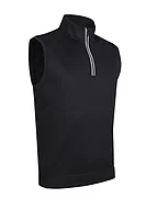 g.APPLECROSS Quarter Zip Sleeveless Performance Golf Midlayer - Black/White