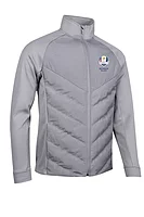 g.RYDER CUP ARDEN Ryder Cup Full Zip Thermal Padded Performance Heavyweight Golf Jacket - Mid Grey Marl