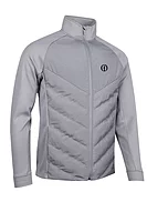 g.THE OPEN ARDEN The Open Full Zip Thermal Padded Performance Heavyweight Golf Jacket - Mid Grey Marl