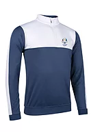 s.RYDER CUP ARIZONA Ryder Cup Quarter Zip Thermal Fleece Showerproof Golf Midlayer - Airforce/White