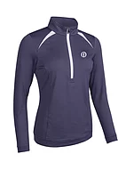 s.THE OPEN AROSA The Open Zip Panelled Golf Midlayer - Midnight Plum/White