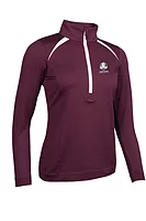 s.RYDER CUP AROSA Ryder Cup Zip Panelled Golf Midlayer - Mulberry/White