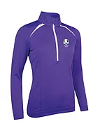 s.RYDER CUP AROSA Ryder Cup Zip Panelled Golf Midlayer - Purple/White