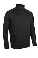 g.ARRAN Quarter Zip Performance Hybrid Midweight Golf Midlayer - Black