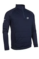 g.THE OPEN ARRAN The Open Quarter Zip Performance Hybrid Midweight Golf Midlayer - Navy