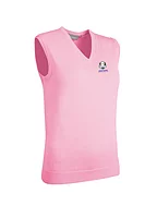 g.RYDER CUP ASTRID Ryder Cup V Neck Cotton Lightweight Golf Slipover - Candy