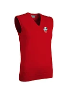 g.RYDER CUP ASTRID Ryder Cup V Neck Cotton Lightweight Golf Slipover - Garnet
