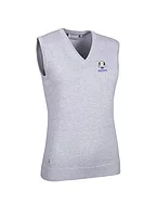g.RYDER CUP ASTRID Ryder Cup V Neck Cotton Lightweight Golf Slipover - Light Grey Marl