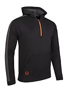 s.ATLAS Quarter Zip Thermal Fleece Showerproof Golf Hoodie - Black/Charcoal/Inferno