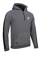 s.RYDER CUP ATLAS Ryder Cup Quarter Zip Thermal Fleece Showerproof Golf Hoodie - Gunmetal Marl/Black