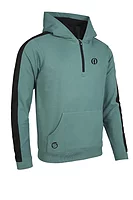 s.THE OPEN ATLAS The Open Quarter Zip Thermal Fleece Showerproof Golf Hoodie - Pine Green/Black