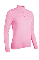g.AVA Quarter Zip Cotton Lightweight Golf Sweater - Candy