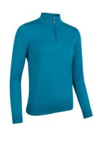 g.AVA Quarter Zip Cotton Lightweight Golf Sweater - Lagoon