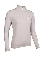g.THE OPEN AVA The Open Quarter Zip Cotton Lightweight Golf Sweater - Linen
