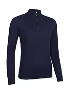 g.AVA Quarter Zip Cotton Lightweight Golf Sweater - Navy