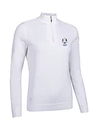 g.RYDER CUP AVA Ryder Cup Quarter Zip Cotton Lightweight Golf Sweater - White