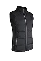 g.AYLA Full Zip Bonded Padded Heavyweight Golf Gilet - Black