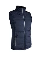 g.AYLA Full Zip Bonded Padded Heavyweight Golf Gilet - Navy