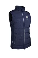 g.RYDER CUP AYLA Ryder Cup Zip Front Bonded Padded Heavyweight Golf Gilet - Navy Animal Print