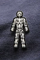 g.BADGE Prostate Cancer UK Badge - Black/White