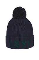 g.BROOKS Thermal Lined Rib Merino 1891 Heritage Bobble Hat - Navy/Bottle
