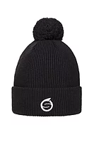 s.THERMAL BOBBLE Embroidered Thermal Merino Golf Bobble Hat - Black