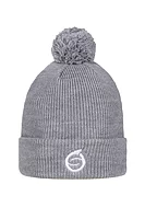 s.THERMAL BOBBLE Embroidered Thermal Merino Golf Bobble Hat - Mid Grey Marl