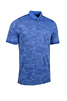 g.BRODY SALE Camo Jacquard Performance Golf Shirt Sale - Tahiti/Navy