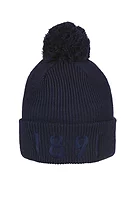 g.BROOKS Thermal Lined Rib Merino 1891 Heritage Bobble Hat - Navy