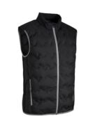 g.BUTE SALE Full Zip Padded Bonded Golf Gilet Sale - Black/Light Grey