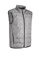 g.BUTE SALE Full Zip Padded Bonded Golf Gilet Sale - Mid Grey Marl/Black