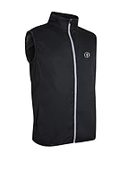 g.THE OPEN CAIRN The Open Zip Front Lightweight Water Repellent Golf Gilet - Black/Light Grey