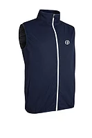 g.THE OPEN CAIRN The Open Zip Front Lightweight Water Repellent Golf Gilet - Navy/White