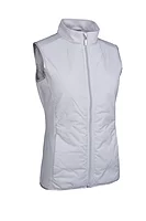 g.CALLA Full Zip Faux Fur Padded Golf Gilet - Stardust Diamond Print/Silver